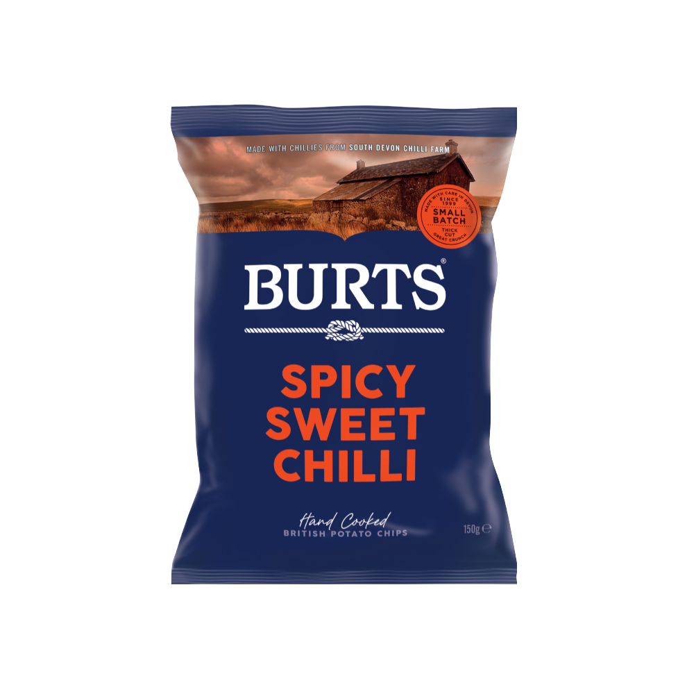 BURTS Potato Chips - Spicy Sweet Chilli 150g (Pack of 10)