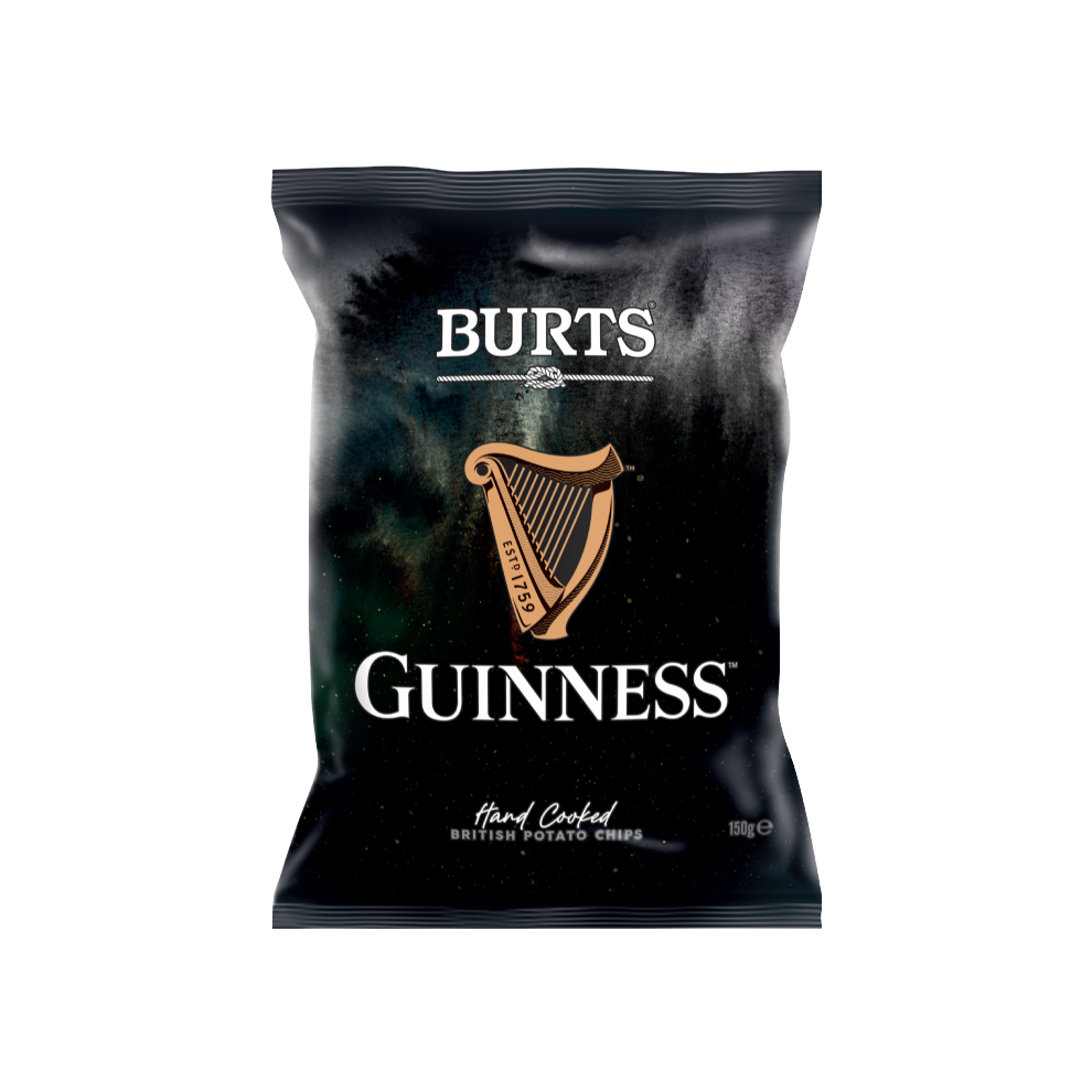 BURTS Potato Chips - Guinness Flavour 150g (Pack of 10)