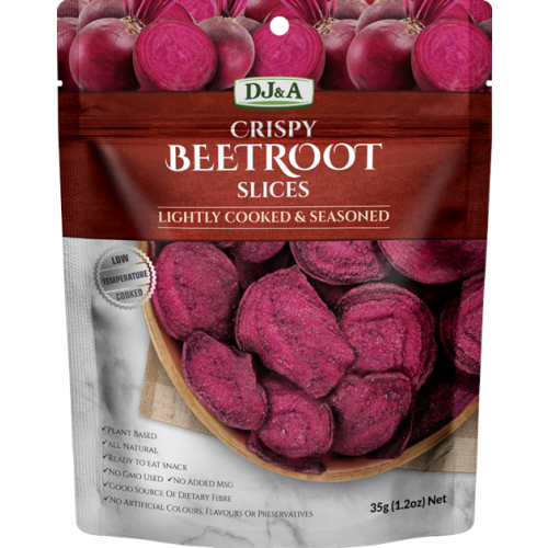 DJ&A Crispy Beetroot Slices 35g (Pack of 10)