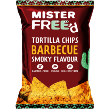 MISTER FREE'D Tortilla Chips - Barbecue Smoky Flavour 135g (Pack of 12)