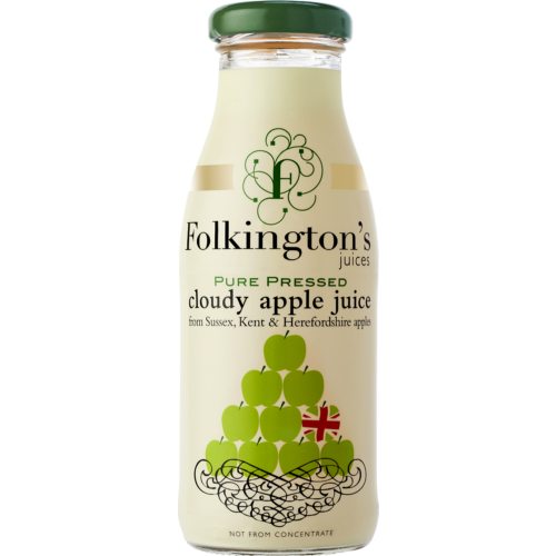 FOLKINGTON'S Cloudy Apple Juice 250ml (Pack of 12)