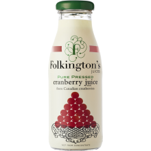 FOLKINGTON'S Pure Pressed Cranberry Juice 250ml (Pack of 12)