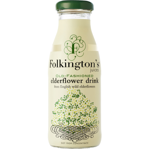 FOLKINGTON'S Old-Fashioned Elderflower Drink 250ml (Pack of 12)