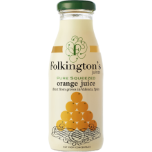 FOLKINGTON'S Pure Squeezed Orange Juice 250ml (Pack of 12)