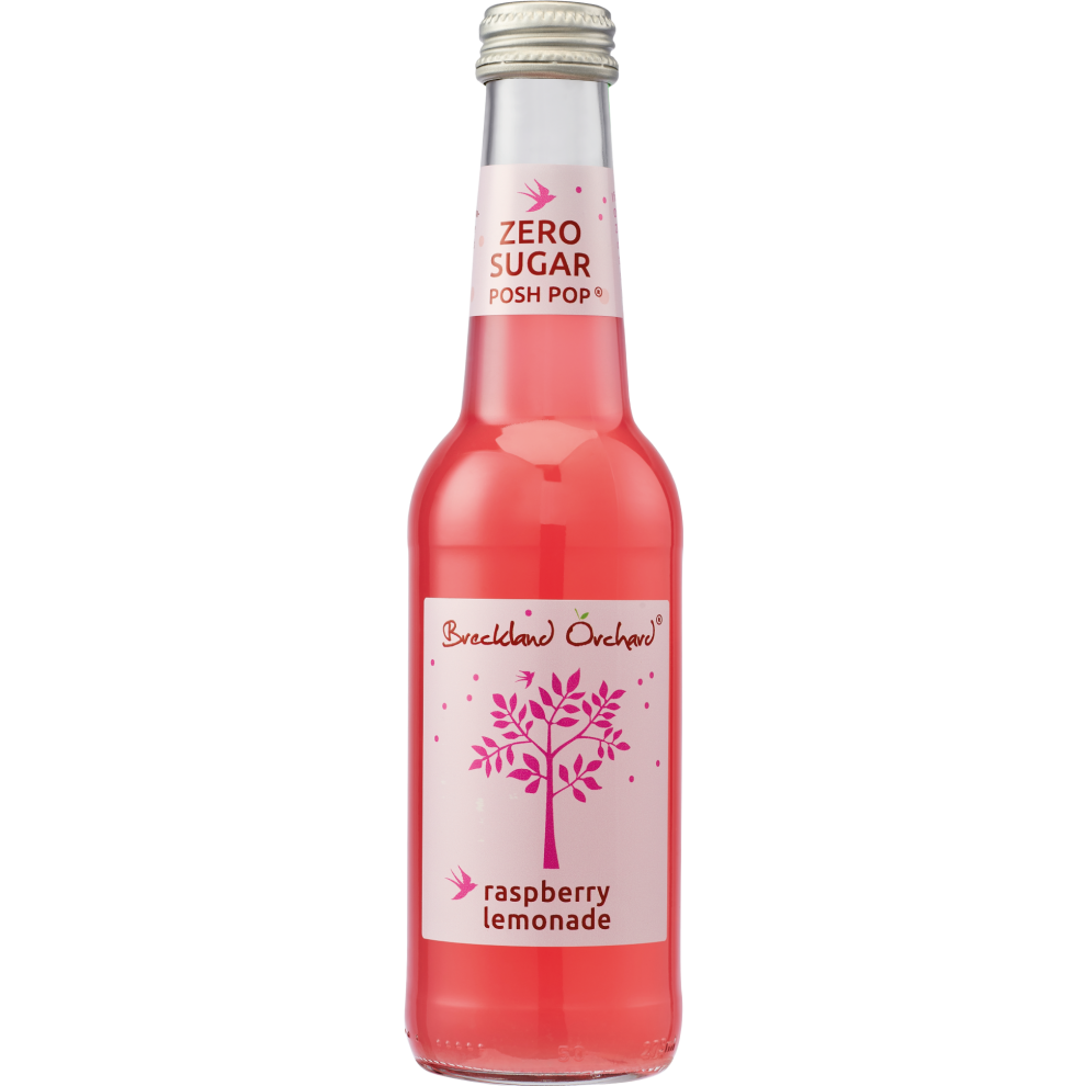 BRECKLAND ORCHARD Zero Sugar Posh Pop Rasp Lemonade 275ml (Pack of 12)