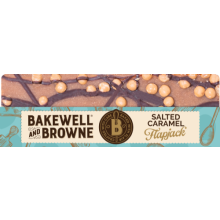 BAKEWELL & BROWNE Salted Caramel Topped Flapjack 80g (Pack of 15)