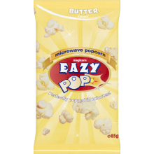 EAZY POP Microwave Popcorn - Butter Flavour 85g (Pack of 16)