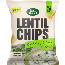EAT REAL Lentil Chips - Creamy Dill 40g (Pack of 18)