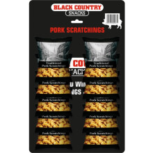 BLACK COUNTRY SNACKS Trad Pork Scratchings Carded 45g (2x12) (Pack of 24)