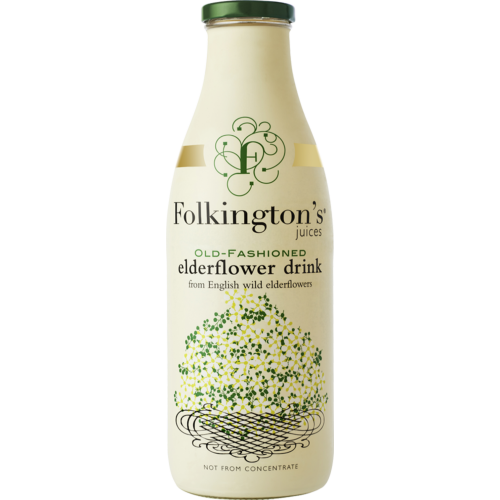 FOLKINGTON'S Old-Fashioned Elderflower Drink 1000ml (Pack of 6)