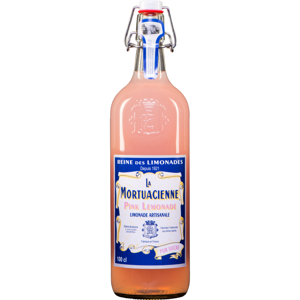 La Mortuacienne Pink Lemonade 1L – 6-Pack, Traditional Carbonated Pink Lemonade With Bright Lemon Flavor