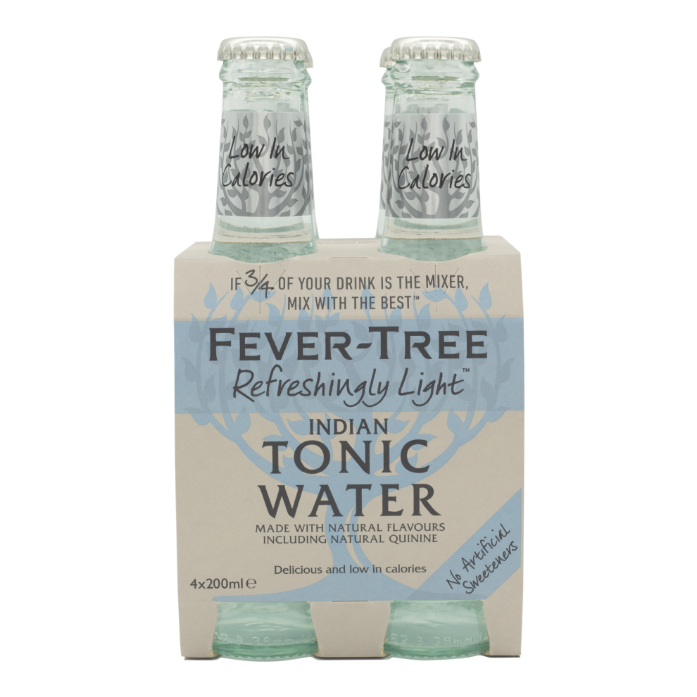 FEVER-TREE Refreshingly Light Tonic Water 4x200ml (Pack of 6)