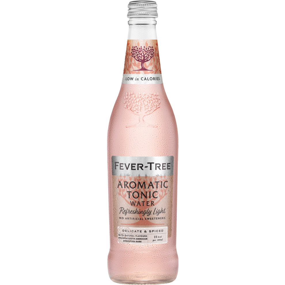 FEVER-TREE Refreshingly Light Aromatic Tonic Water 500ml (Pack of 8)