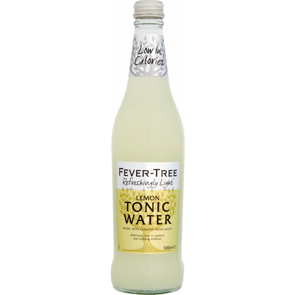 FEVER-TREE Refreshingly Light Lemon Tonic Water 500ml (Pack of 8)