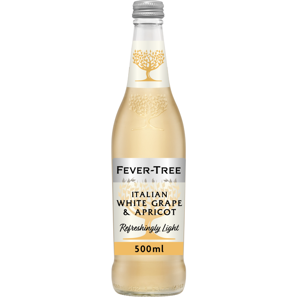 FEVER-TREE Refreshingly Light White Grape & Apricot 500ml (Pack of 8)