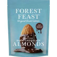 FOREST FEAST Salted Dark Chocolate Almonds 120g (Pack of 8)