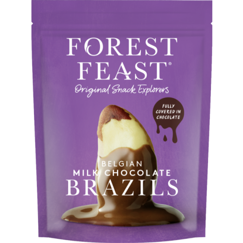 Forest Feast Belgian Milk Chocolate Brazil Nuts 120g