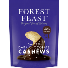 FOREST FEAST Salted Dark Chocolate Cashews 120g (Pack of 8)