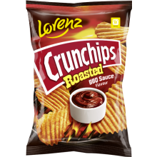 LORENZ Crunchips - Roasted BBQ Sauce 120g (Pack of 10)