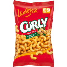 LORENZ Curly Peanut Classic Snacks 120g (Pack of 14)