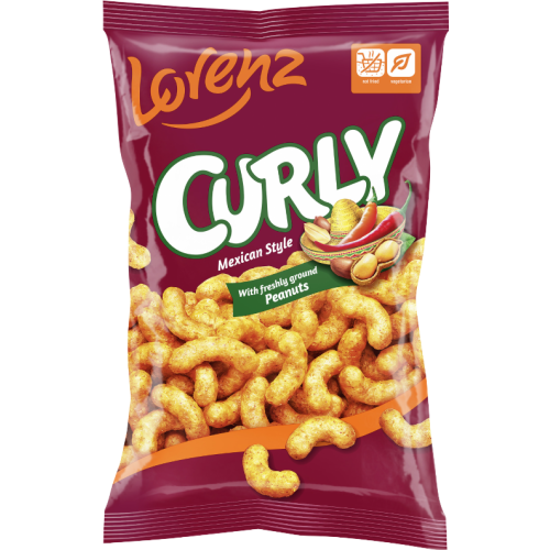 LORENZ Curly Mexican Snacks 100g (Pack of 14)