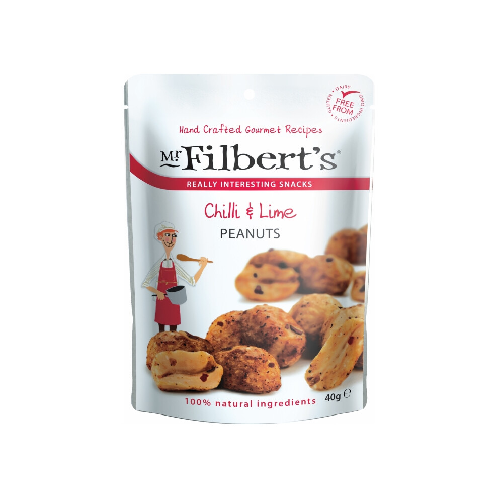 Filbert-Press Mr Filbert's Chilli & Lime Peanuts 40G (Pack Of 20)