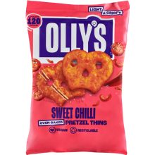 OLLY'S Pretzel Thins - Sweet Chilli 140g (Pack of 7)
