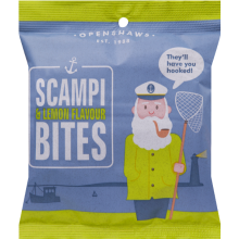 OPENSHAWS Scampi & Lemon Flavour Bites 40g (2x12) (Pack of 24)