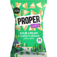 PROPER Chips - Sour Cream & Chive Lentil Chips 85g (Pack of 8)