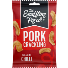 SNAFFLING PIG Pork Crackling - Hot to Trot Habanero 40g (Pack of 12)
