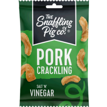 SNAFFLING PIG Pork Crackling - Salt 'n' Vinegar 40g (Pack of 12)