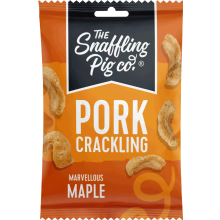 SNAFFLING PIG Pork Crackling - Marvellous Maple 40g (Pack of 12)