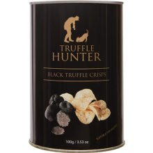 TRUFFLE HUNTER Black Truffle Crisps - Tin 100g (Pack of 12)