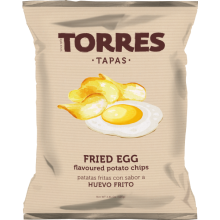 TORRES Tapas Fried Egg Flavoured Potato Chips 125g (Pack of 17)