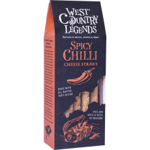 WEST COUNTRY LEGENDS Spicy Chilli Cheese Straws 100g (Pack of 6)