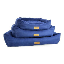 (Medium - 70 x 60cm) HugglePets Luxury Dog Lounger - Navy