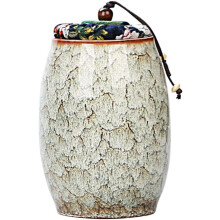 (A) Kitchen Storage Jars with Lids, Vintage Tea Coffee Sugar Canister Ceramic Food Storage Jar for Coffee,Spice,Nut