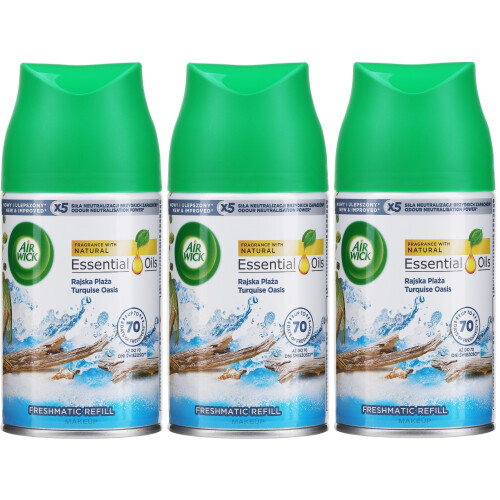 Air Wick 3 x Air Wick Freshmatic Max Automatic Spray Refill 250ml - Turquoise Oasis