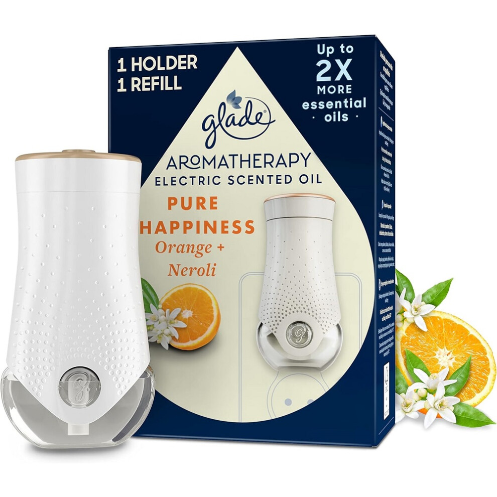 Glade Aromatherapy Electric Scented Oil Holder & Refil Pure Happiness Orange + Neroli 20ml