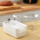 Living And Home 2 Layer Fridge Drain Storage Basket Box with Lids For Food Fruit Vegetable Contain 3