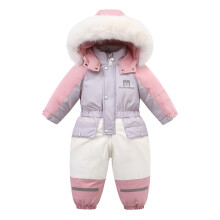 (Pink, 2-3Years) Baby Kids Coat Jumpsuit Newborn Romper skiing Warm
