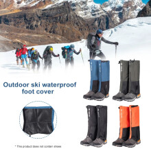 (Blue, M) 1 Pair Leg Gaiters with Fastener Tape Breathable Water-Resistant Adjustable Snow Boot Gaiters Leg Guards for Camping Hiking