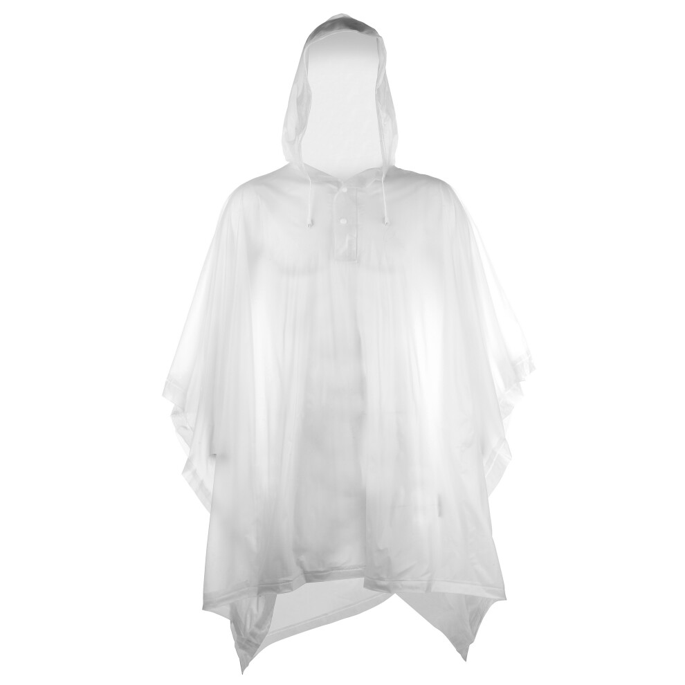 (One Size, Clear) Splashmacs Unisex Adults Plastic Poncho / Rain Mac