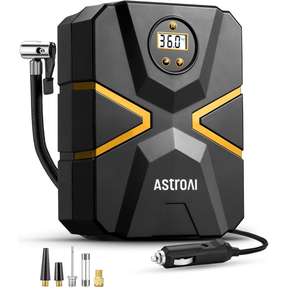 Astroai Tyre Inflator Air Compressor 12Vdc,Digital Car Tyre Pump 150 Psi,Preset Tyre Pressure & Auto Shutoff, Air Pump For Car Tyres,Other Inflatables 5051302841643
