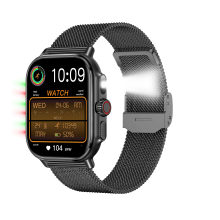 Chronus Smart Watch I120 1.95 Inch Bluetooth Call Health Monitoring 100+ Sports Modes IP76 Waterproof - Black
