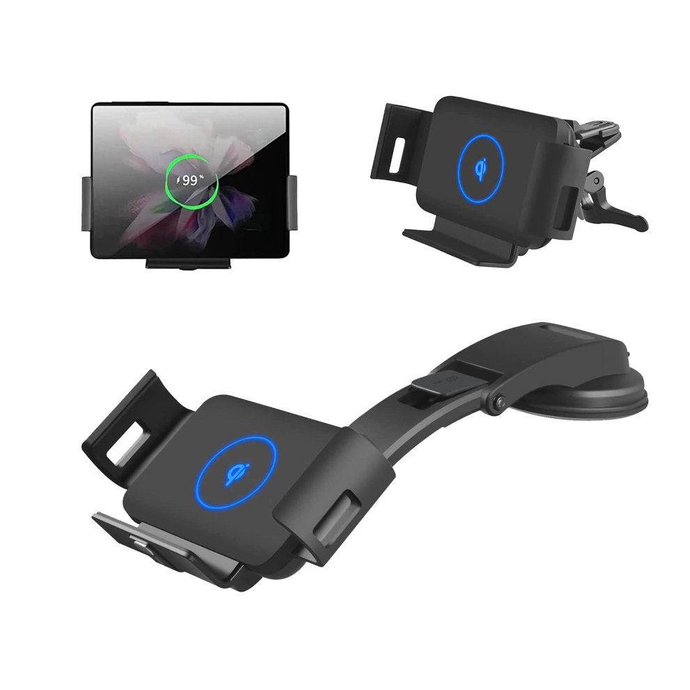 Chronus Wireless Car Charger 15W Qi Fast Charging Car Mount For Air Vent And Dashboard Cell Phone Holder For Car Compatible With Samsung Galaxy Z Fold 6976919892873