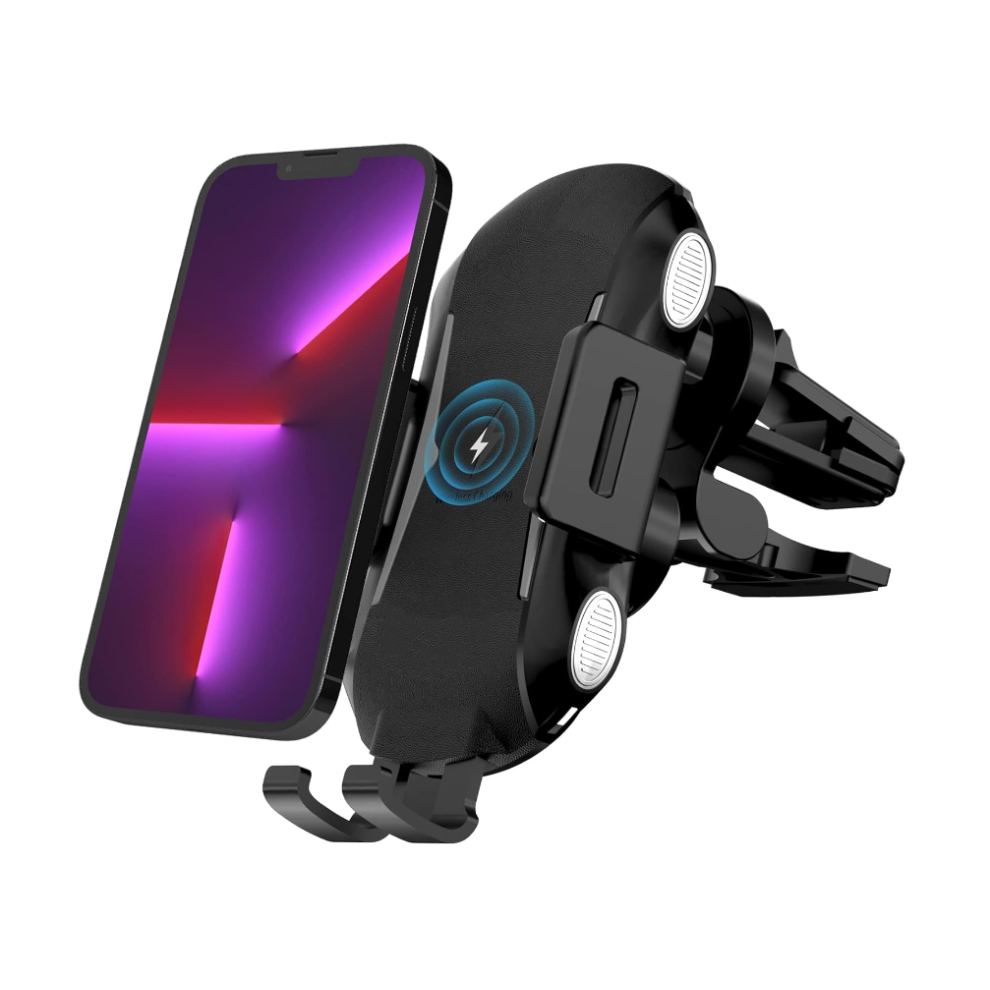 Chronus Wireless Car Charger Auto-Clamping Car Mount 15W /10W /7.5W Fast Charging Air Vent Car Phone Mount(Black) Black 6976919892781