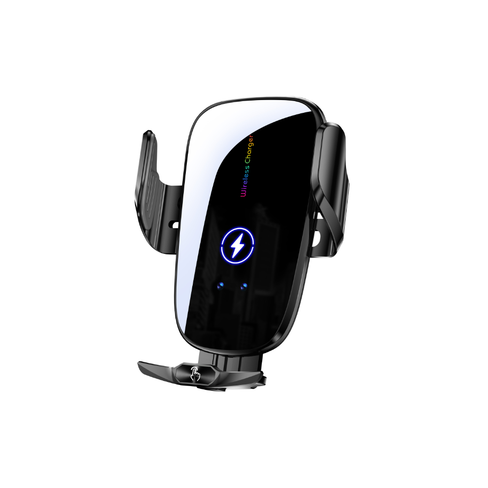 Chronus Wireless Car Charger Phone Holder, Qi 15W Fast Charging Wireless Car Charger, Automatic Clamping Air Vent Car Mount(Black) Black 6976919892804