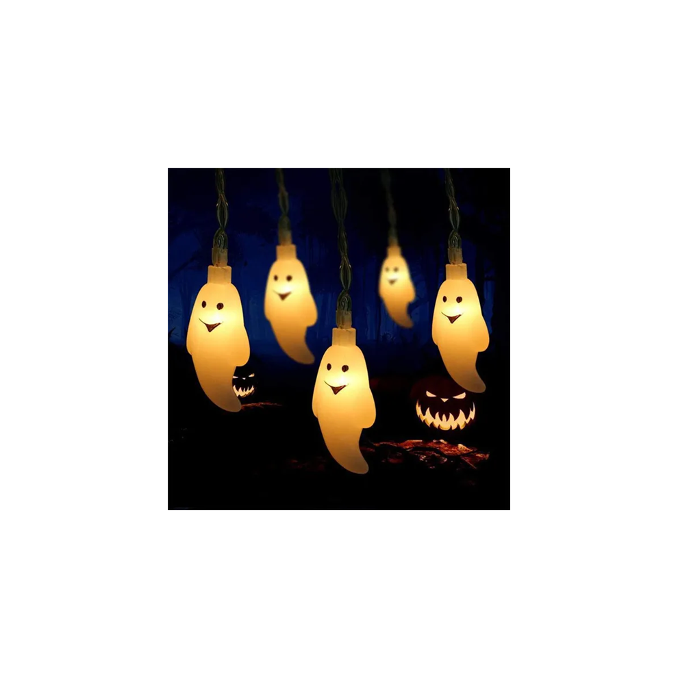 9.84ft 20LED Halloween Ghost String Fairy Lights Party Props Decor-image-OPC-PF2V6CJ-NEW
