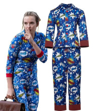 (XXXL) Killing Eve Cosplay Pajamas Women Printed Homewear